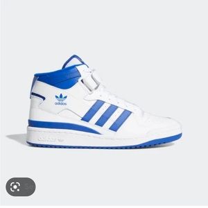 Adidas forum mid blue shoes